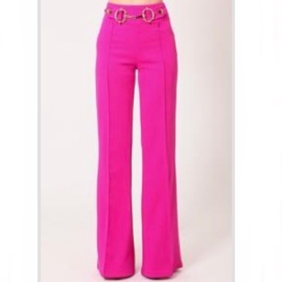 Valentine Pants - Leslie Gold Buckle Pants